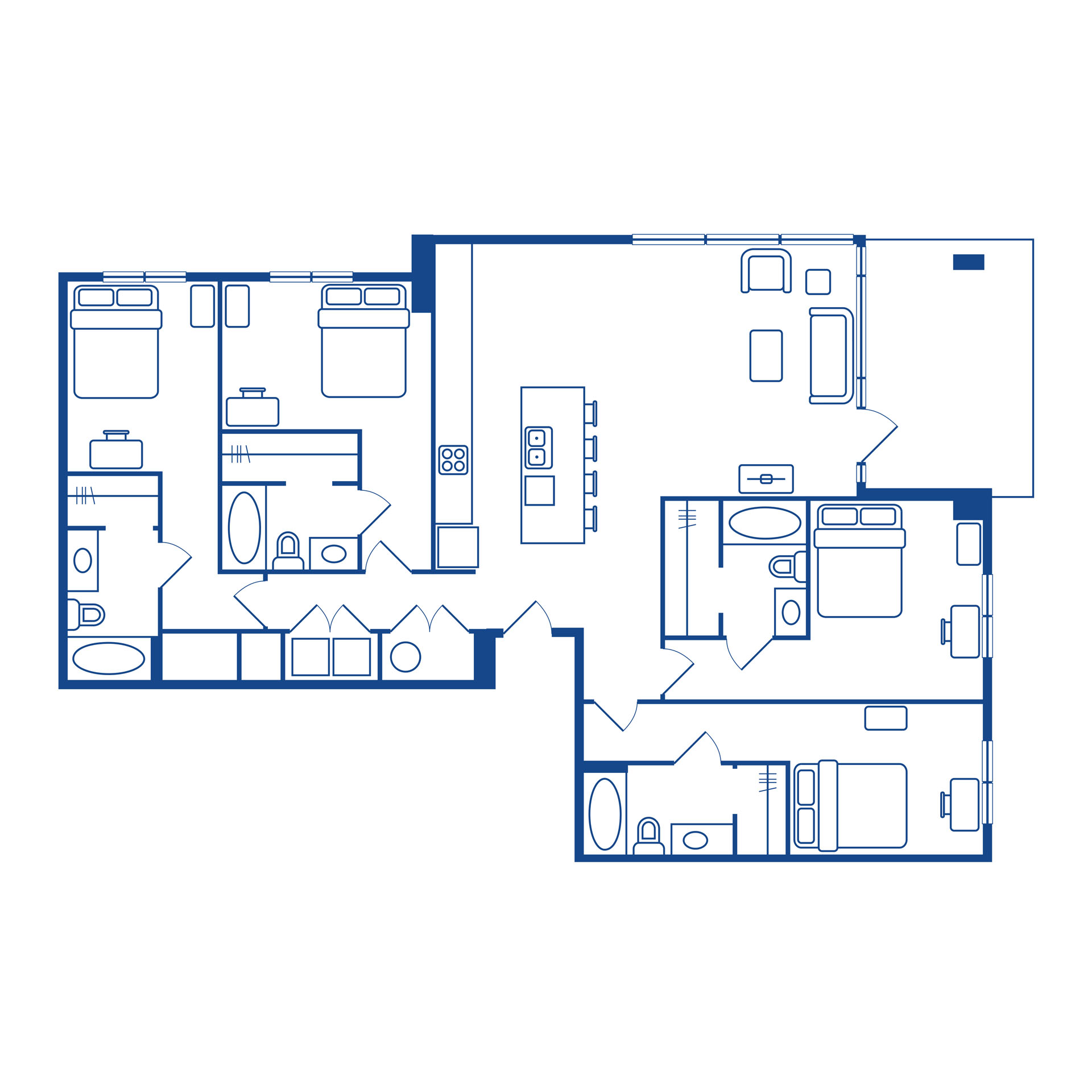 4 bedroom / 4 bath XL floor plan 