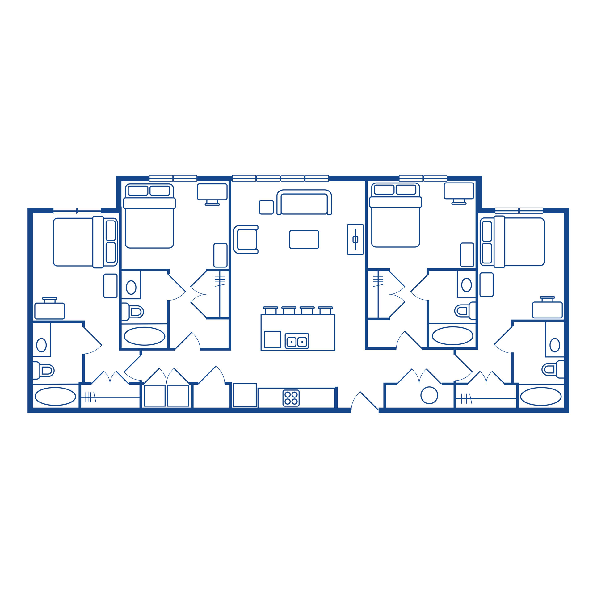 4 bedroom / 4 bath deluxe floor plan