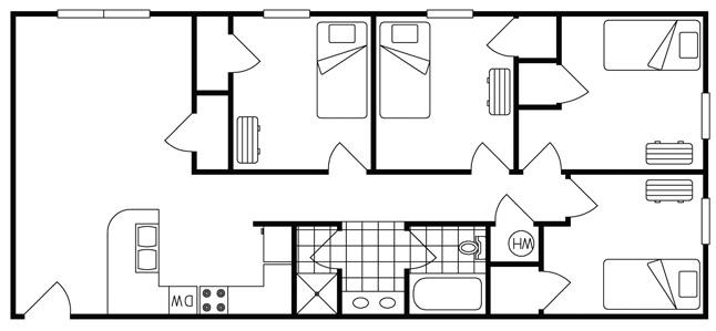 Waldron Square 4 Bedroom Floor Plan Layout Illustration 4