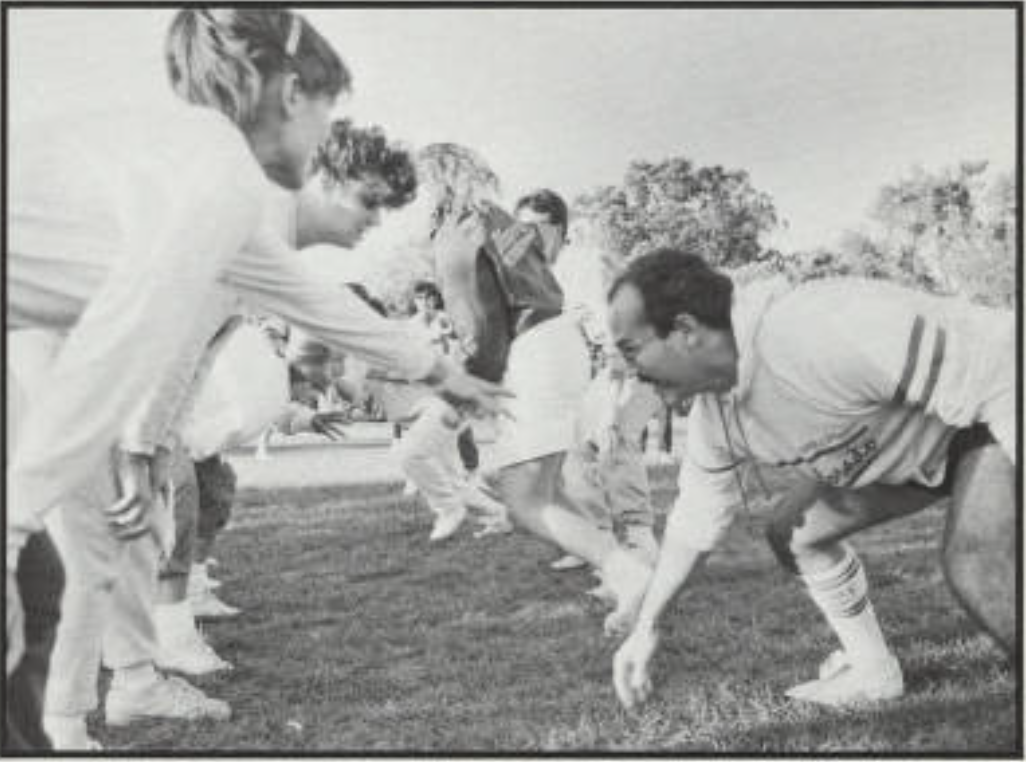 Students facing off in a Hall competition