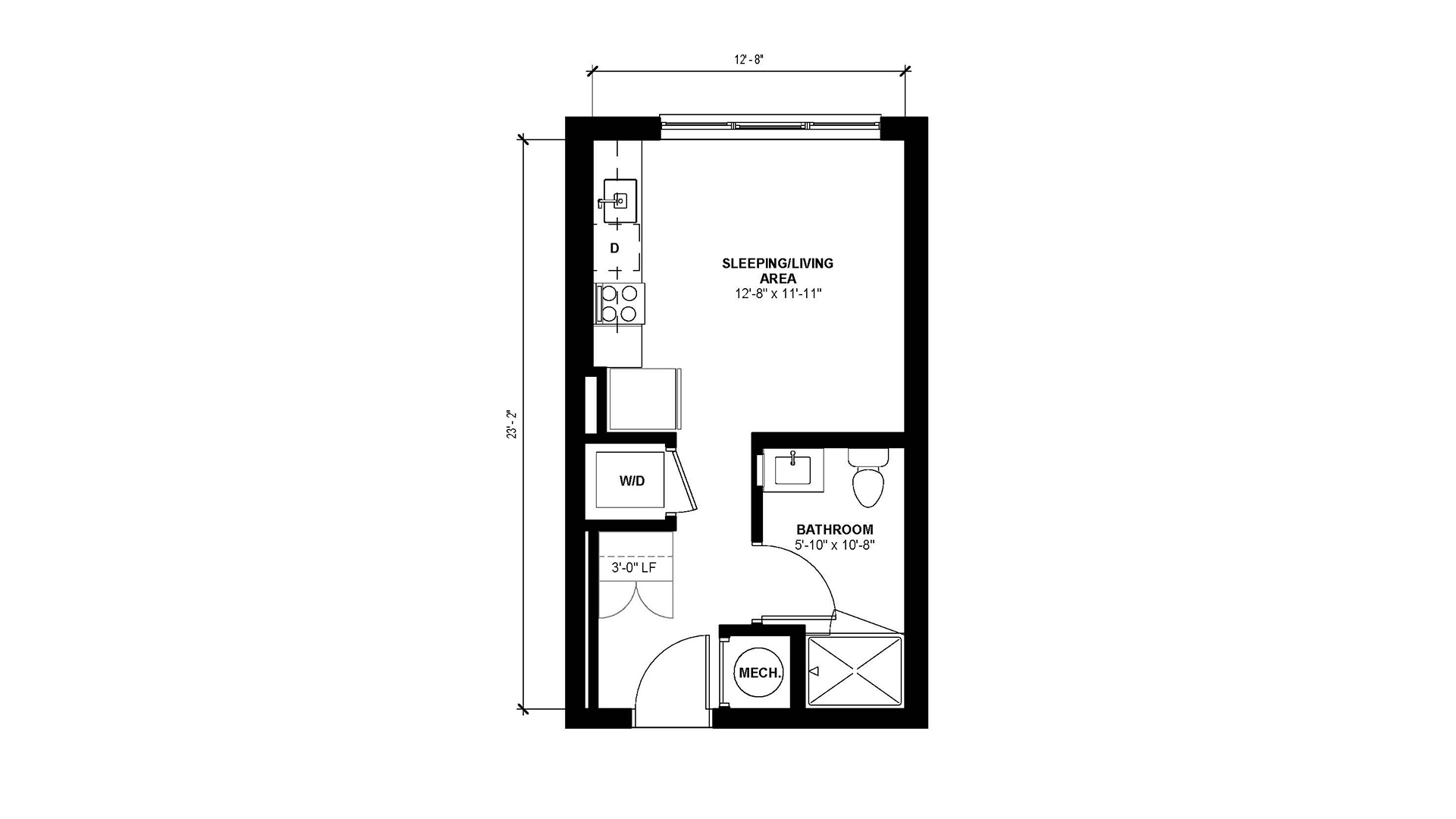 Floorplan layout of Studio A4.1