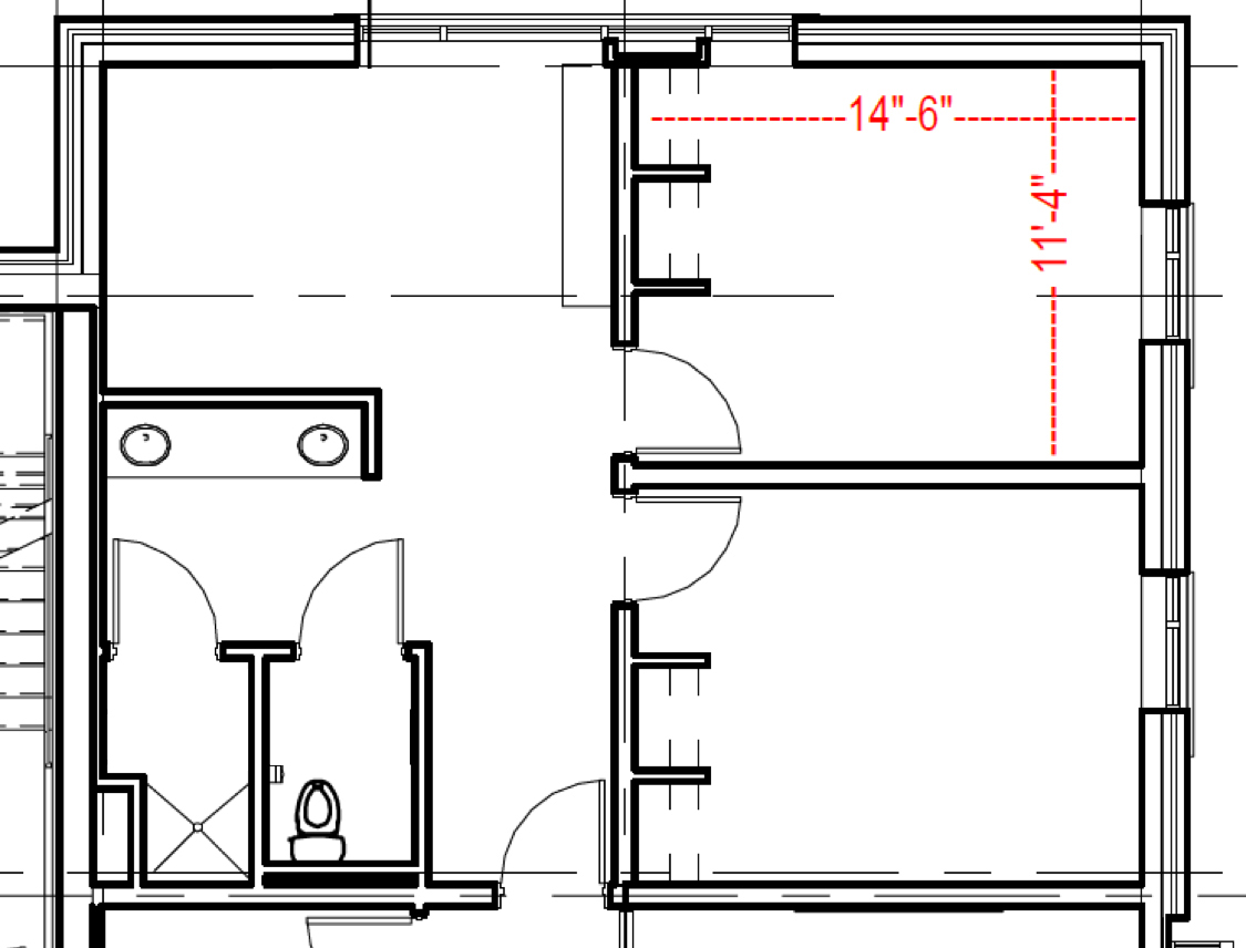 Parker North Typical Suite Room Floor Plan illustration